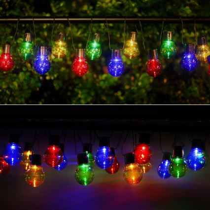 Aigostar - LED Aurinkoketju 20xLED/5,8m IP44 monivärinen