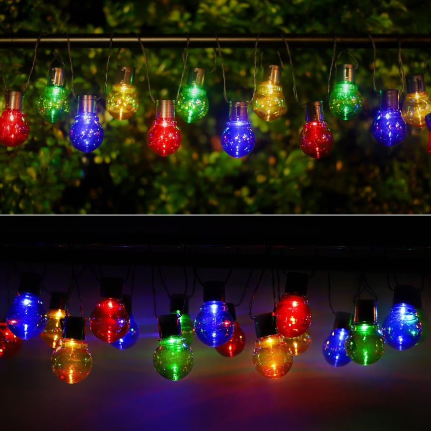 Aigostar - LED Aurinkoketju 20xLED/5,8m IP44 monivärinen