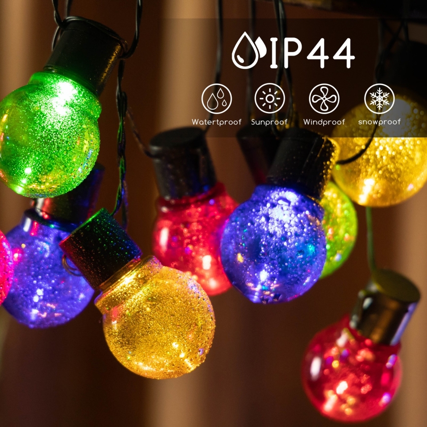 Aigostar - LED Aurinkoketju 20xLED/5,8m IP44 monivärinen