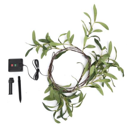 Aigostar - LED-aurinkoketju 60xLED/4m IP65 lämpimänvalkoinen oliivi