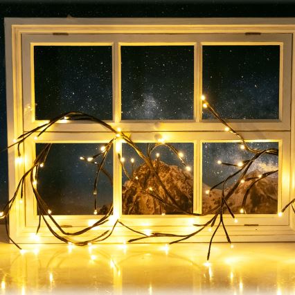 Aigostar - LED-aurinkoketju 72xLED/4m IP65 lämpimänvalkoinen puun oksat