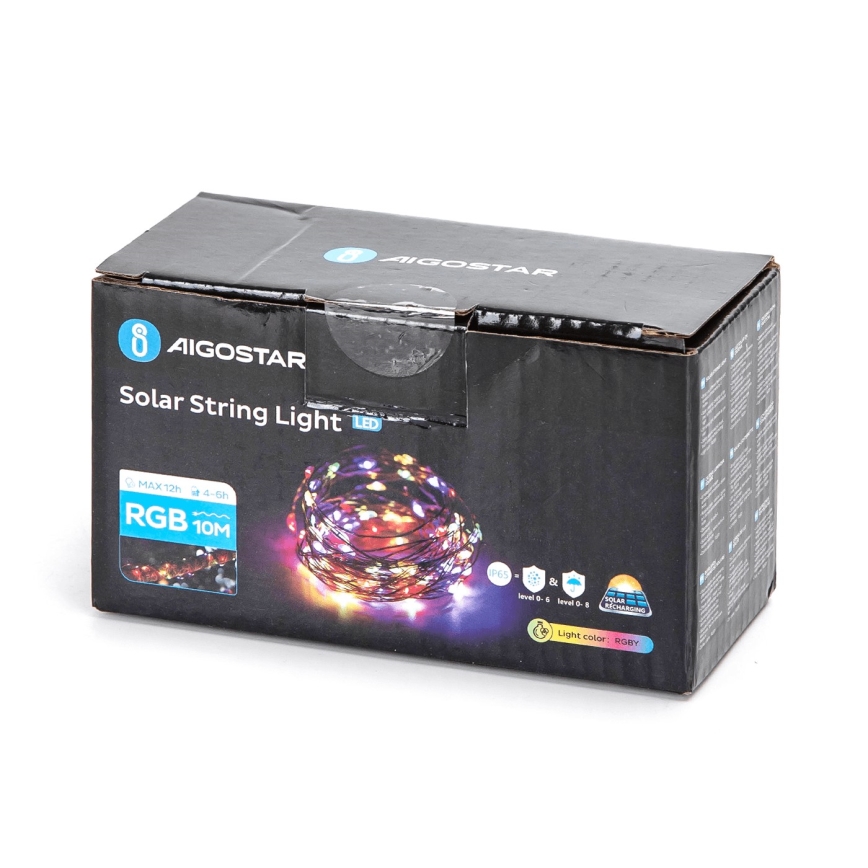 Aigostar - LED-aurinkoketju LED/8 toiminnot 12m 800 mAh IP65 800 mAh monivärinen