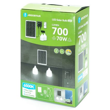 Aigostar - LED-aurinkokruunu 2xLED/35W/12V 6000 mAh 6500K halkaisija 10 cm + kauko-ohjaus