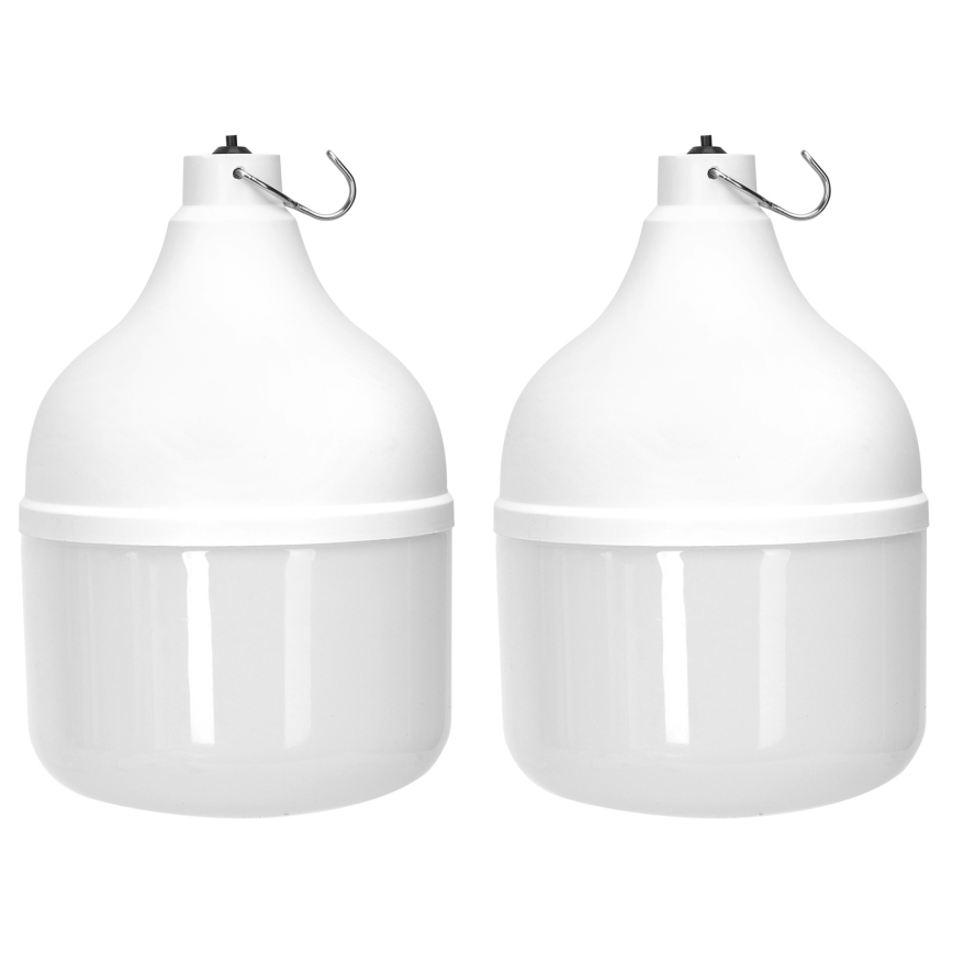 Aigostar - LED-aurinkokruunu anturilla 2xLED/70W/12V 12000 mAh 6500K halkaisija 12 cm + kauko-ohjaus