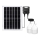 Aigostar - LED-aurinkokruunu anturilla 2xLED/70W/12V 12000 mAh 6500K halkaisija 12 cm + kauko-ohjaus