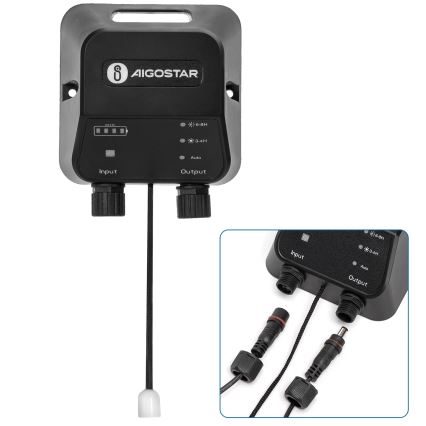 Aigostar - LED-aurinkokruunu LED/70W/12V 6000 mAh 6500K halkaisija 12 cm + kauko-ohjaus