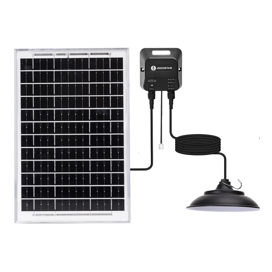 Aigostar - LED-aurinkokruunu LED/70W/12V 6000 mAh 6500K halkaisija 23,5 cm + kauko-ohjaus
