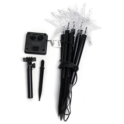 Aigostar - LED aurinkokäyttöinen joulukoristevalaisin LED/0,054W/1,2V 1m IP65 800 mAh kylmän valkoinen