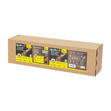 Aigostar - LED aurinkokäyttöinen joulukoristevalaisin LED/0,054W/1,2V 1m IP65 lämmin valkoinen