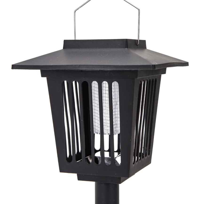 Aigostar - LED-aurinkolamppu hyönteisloukun kanssa LED/0,03W/1,2V 55,2cm musta 6500K IP44