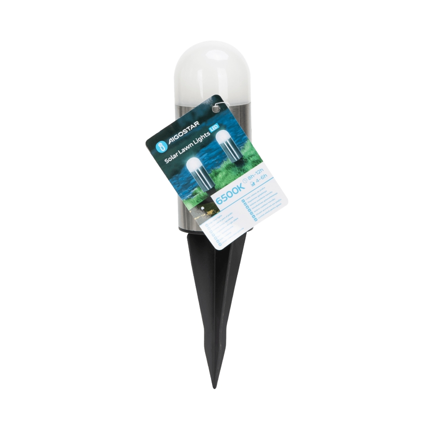 Aigostar - LED-aurinkolamppu LED/0,006W/1,2V 20cm mattakromi 6500K IP44