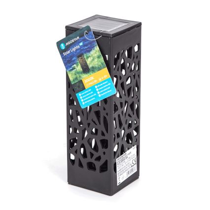 Aigostar - LED-aurinkolamppu LED/0,006W/1,2V 28,5 cm musta 6500K IP44