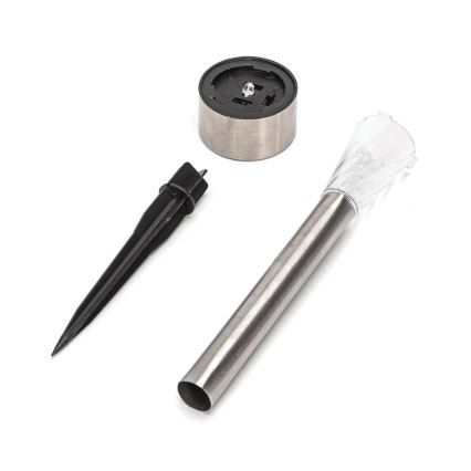 Aigostar - LED-aurinkolamppu LED/0,006W/1,2V 29,5 cm mattakromi 6500K IP44