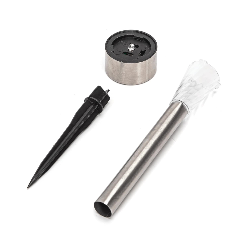 Aigostar - LED-aurinkolamppu LED/0,006W/1,2V 29,5 cm mattakromi 6500K IP44