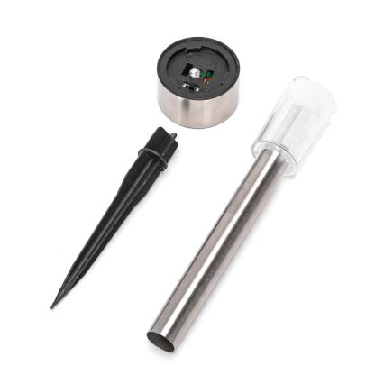 Aigostar - LED-aurinkolamppu LED/0,006W/1,2V 29,5 cm mattakromi 6500K IP44