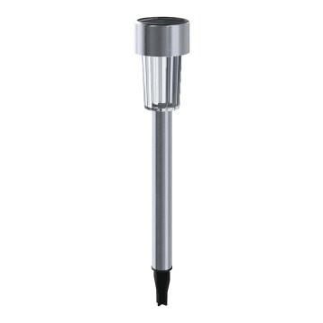 Aigostar - LED-aurinkolamppu LED/0,006W/1,2V 29,5 cm mattakromi 6500K IP44