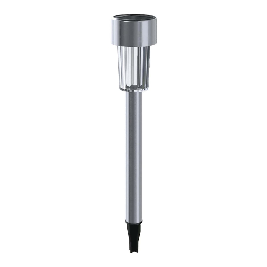 Aigostar - LED-aurinkolamppu LED/0,006W/1,2V 29,5 cm mattakromi 6500K IP44