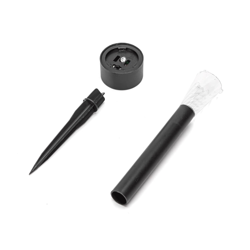 Aigostar - LED-aurinkolamppu LED/0,006W/1,2V 40 mAh 29,5 cm musta 6500K IP44