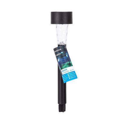 Aigostar - LED-aurinkolamppu LED/0,006W/1,2V 40 mAh 29,5 cm musta 6500K IP44