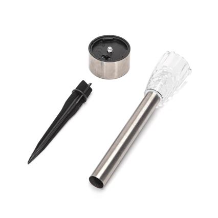 Aigostar - LED-aurinkolamppu LED/0,006W/1,2V 29,7 cm mattakromi 6500K IP44