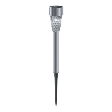 Aigostar - LED-aurinkolamppu LED/0,006W/1,2V 29,7 cm mattakromi 6500K IP44