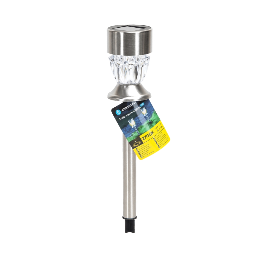Aigostar - LED-aurinkolamppu LED/0,006W/1,2V 35,5cm mattakromi 2700K IP44