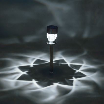 Aigostar - LED-aurinkolamppu LED/0,006W/1,2V 35,5cm mattakromi 100 mAh 3000K IP44