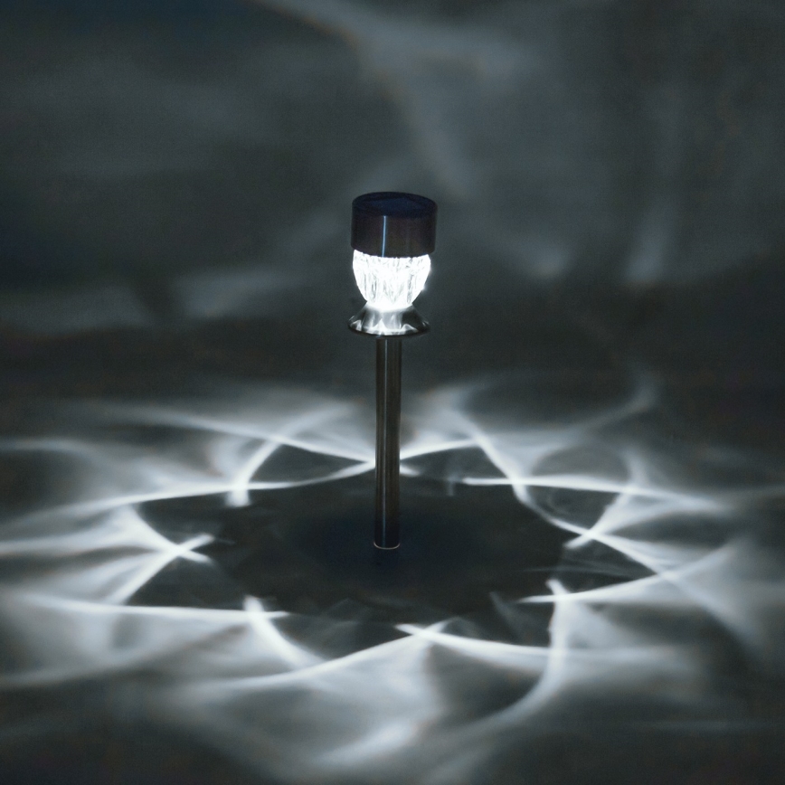 Aigostar - LED-aurinkolamppu LED/0,006W/1,2V 35,5cm mattakromi 100 mAh 3000K IP44