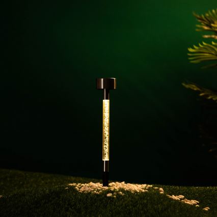 Aigostar - LED-aurinkolamppu LED/0,006W/1,2V 36,7cm mattakromi 2700K 40 mAh IP44