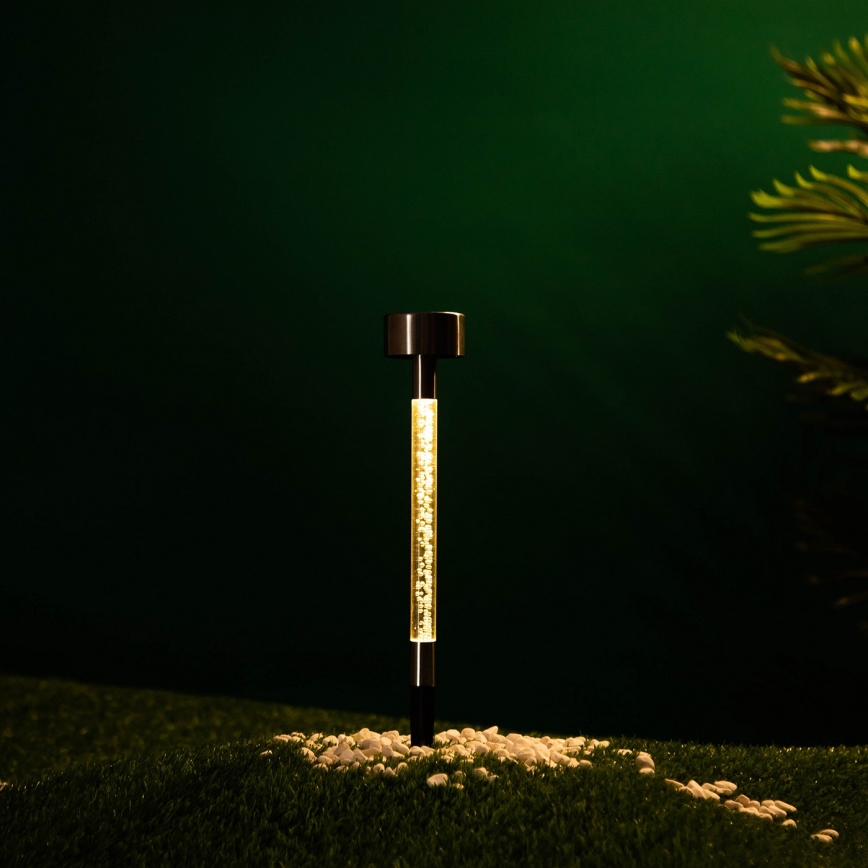 Aigostar - LED-aurinkolamppu LED/0,006W/1,2V 36,7cm mattakromi 2700K 40 mAh IP44