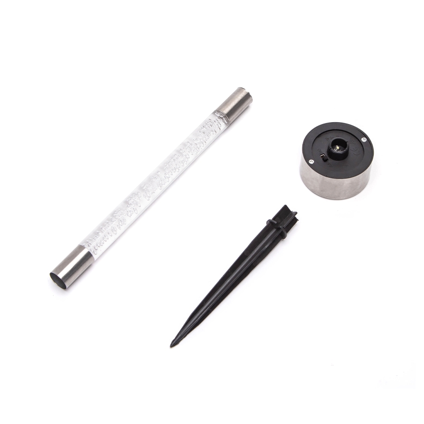 Aigostar - LED-aurinkolamppu LED/0,006W/1,2V 36,7cm mattakromi 6500K IP44