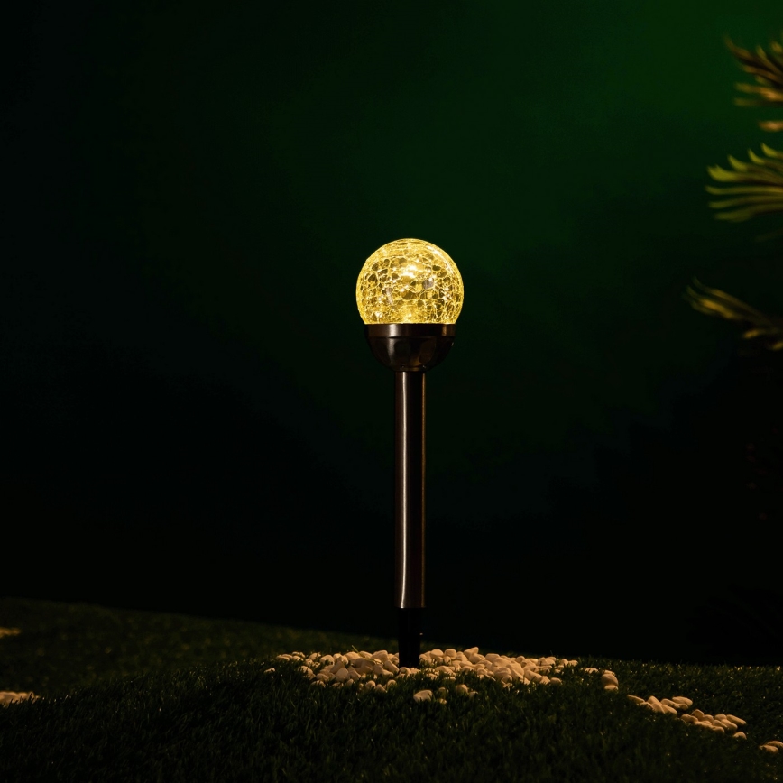 Aigostar - LED-aurinkolamppu LED/0,006W/1,2V 37,8cm mattakromi 2700K IP44