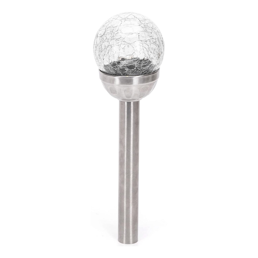 Aigostar - LED-aurinkolamppu LED/0,006W/1,2V 37,8cm mattakromi 2700K IP44