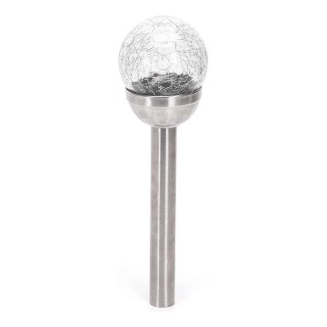 Aigostar - LED-aurinkolamppu LED/0,006W/1,2V 37,8cm mattakromi 6500K IP44