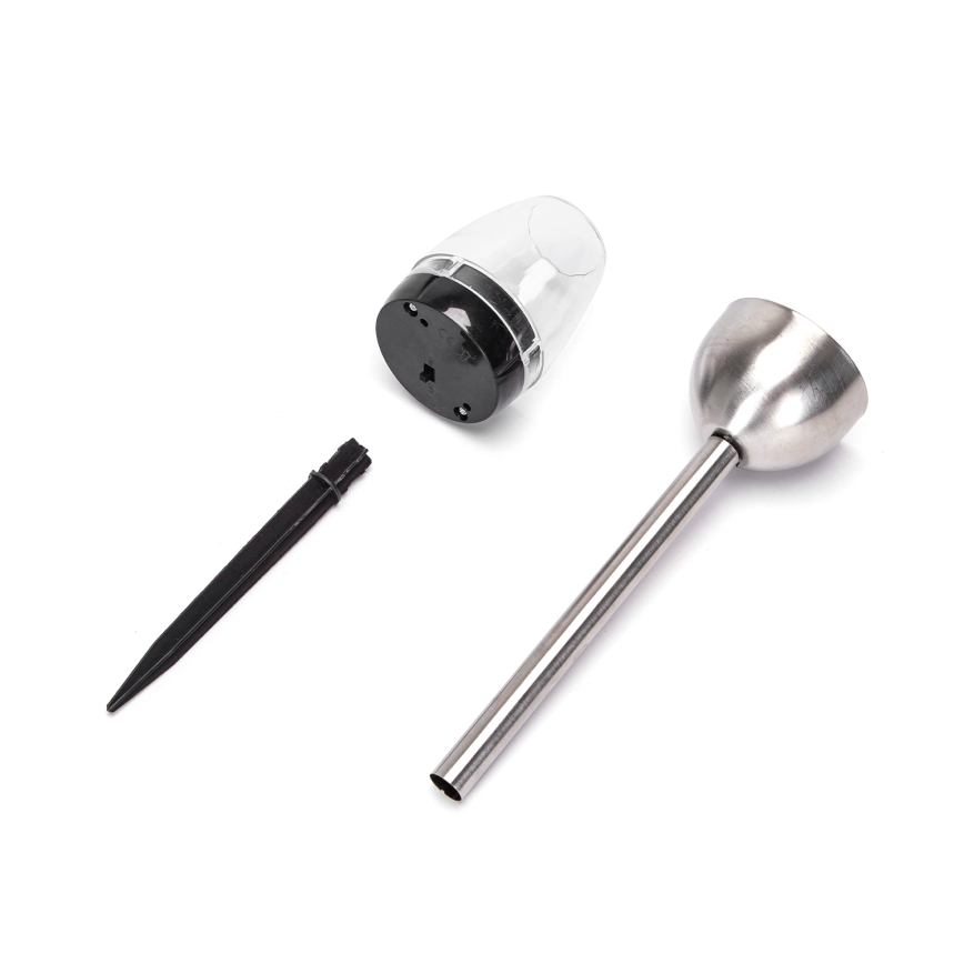 Aigostar - LED-aurinkolamppu LED/0,006W/1,2V 38,2cm mattakromi 2700K IP44 40 mAh