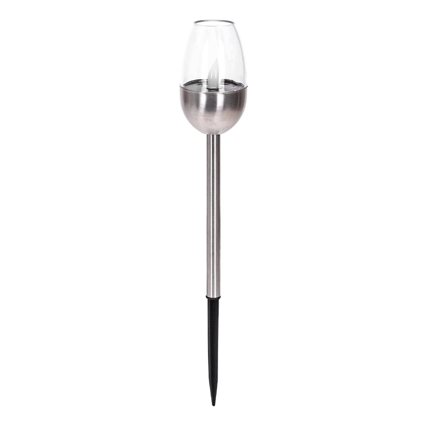 Aigostar - LED-aurinkolamppu LED/0,006W/1,2V 38,2cm mattakromi 2700K IP44 40 mAh