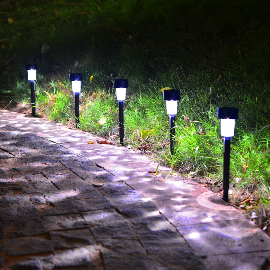 Aigostar - LED-aurinkolamppu LED/0,06W/2V 32,7 cm 6500K IP44 600 mAh musta