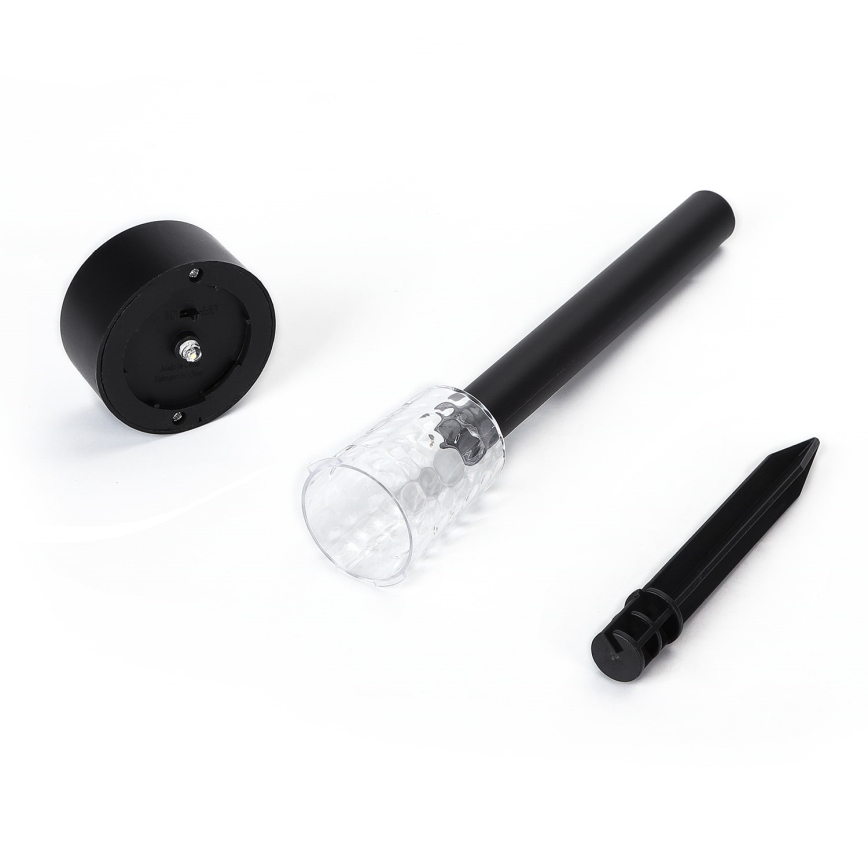Aigostar - LED-aurinkolamppu LED/0,06W/2V 32,7 cm 6500K IP44 600 mAh musta