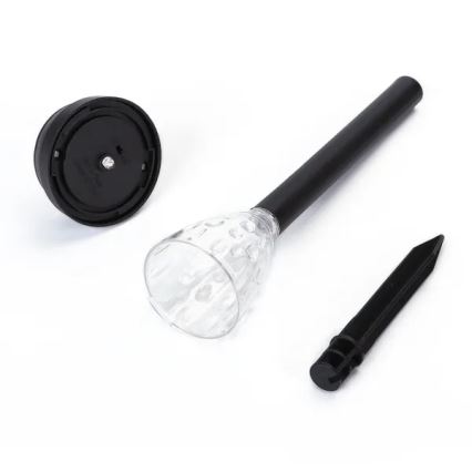 Aigostar - LED-aurinkolamppu LED/0,06W/2V 33,5 cm 6500K IP44 100 mAh musta