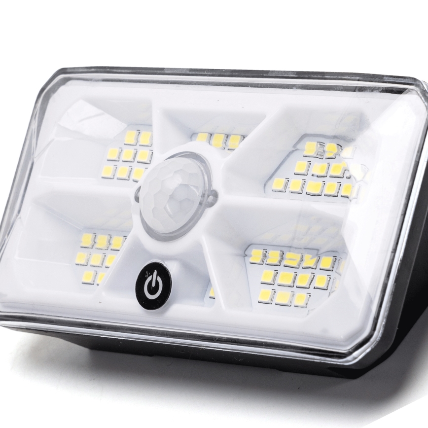 Aigostar - LED-aurinkovalaisin tunnistimella LED/3,7V 6500K 500 mAh IP65 musta