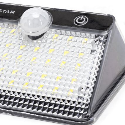 Aigostar - LED-aurinkovalaisin tunnistimella LED/3,7V 6500K 1200 mAh IP65 musta