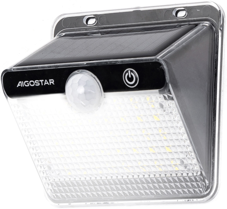 Aigostar - LED-aurinkovalaisin tunnistimella LED/3,7V 6500K 1200 mAh IP65 musta