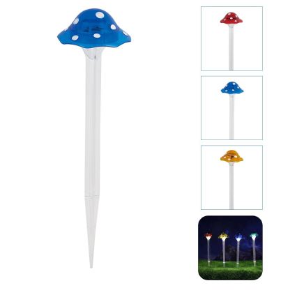 Aigostar - LED-aurinkovalaistus LED/0,006W/1,2V 100 mAh 2700K IP44 sininen