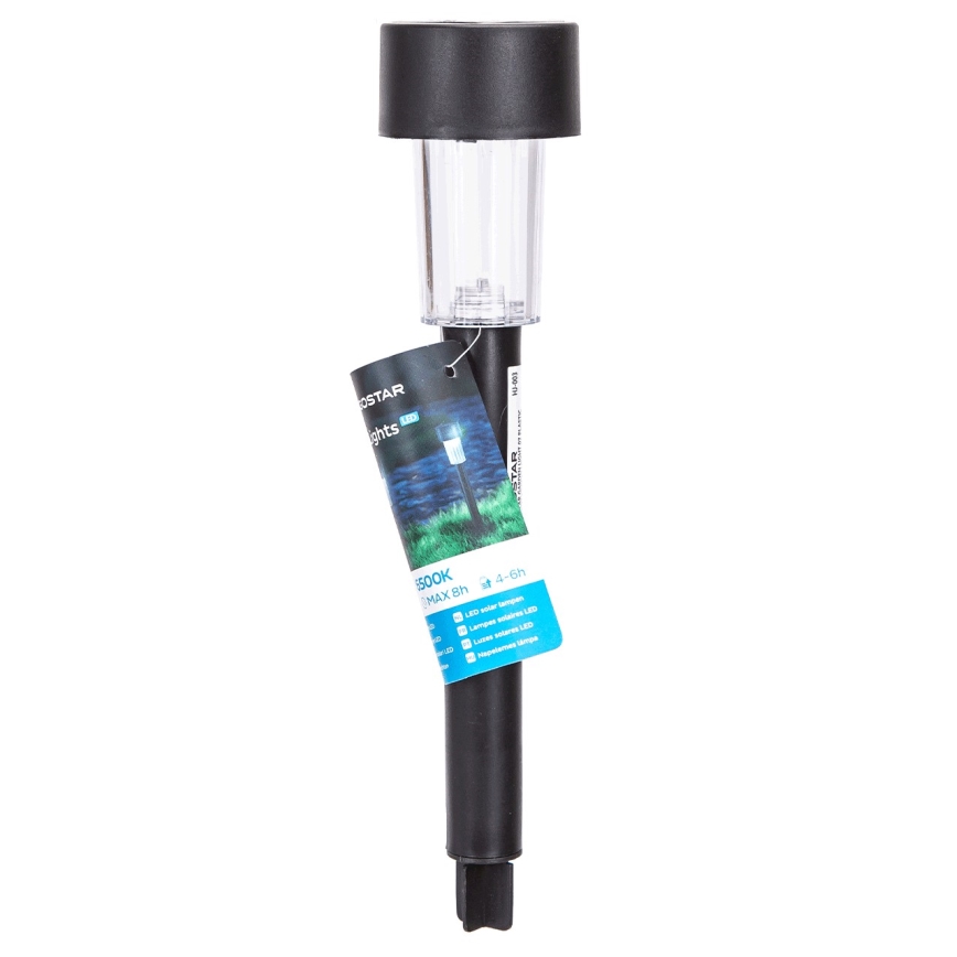 Aigostar - LED-aurinkovalaistus LED/0,006W/1,2V 29,5 cm musta 6500K IP44
