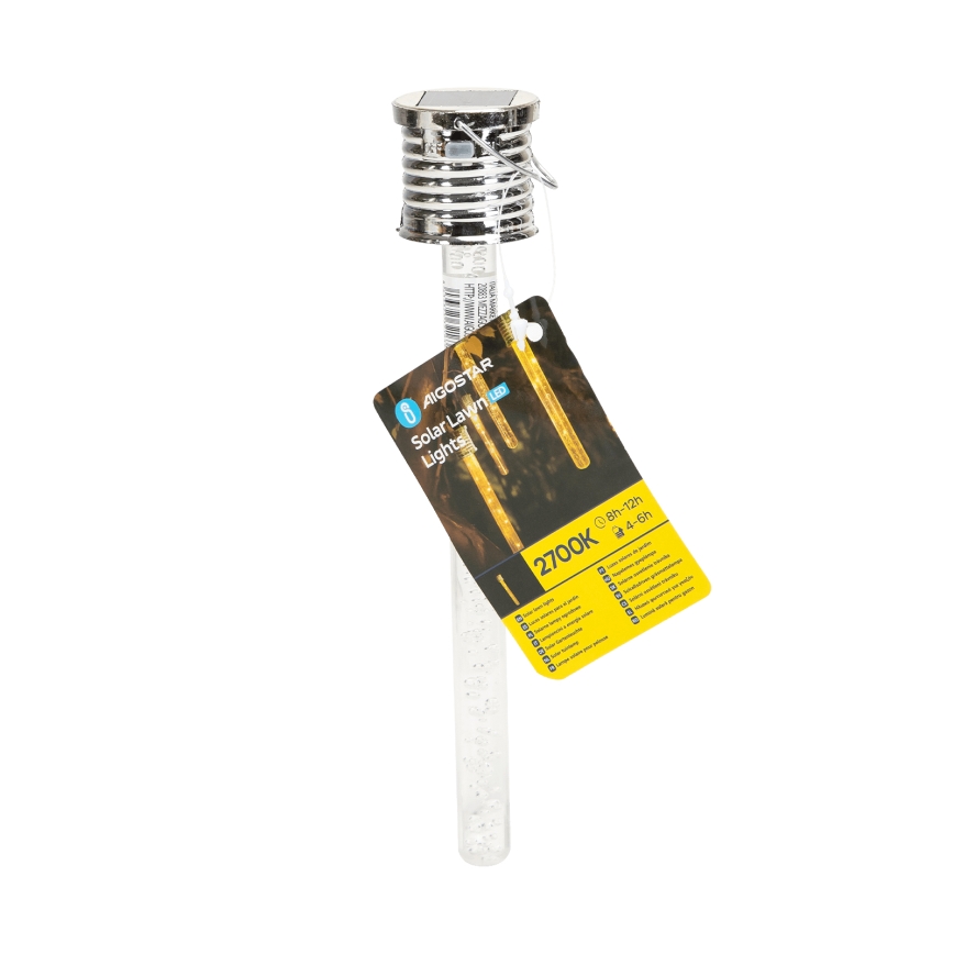 Aigostar - LED-aurinkovalaistus LED/0,006W/1,2V kromi 2700K IP44 40 mAh