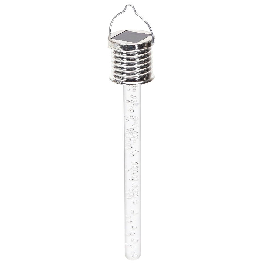 Aigostar - LED-aurinkovalaistus LED/0,006W/1,2V kromi 40 mAh 6500K IP44
