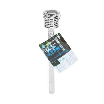 Aigostar - LED-aurinkovalaistus LED/0,006W/1,2V kromi 40 mAh 6500K IP44