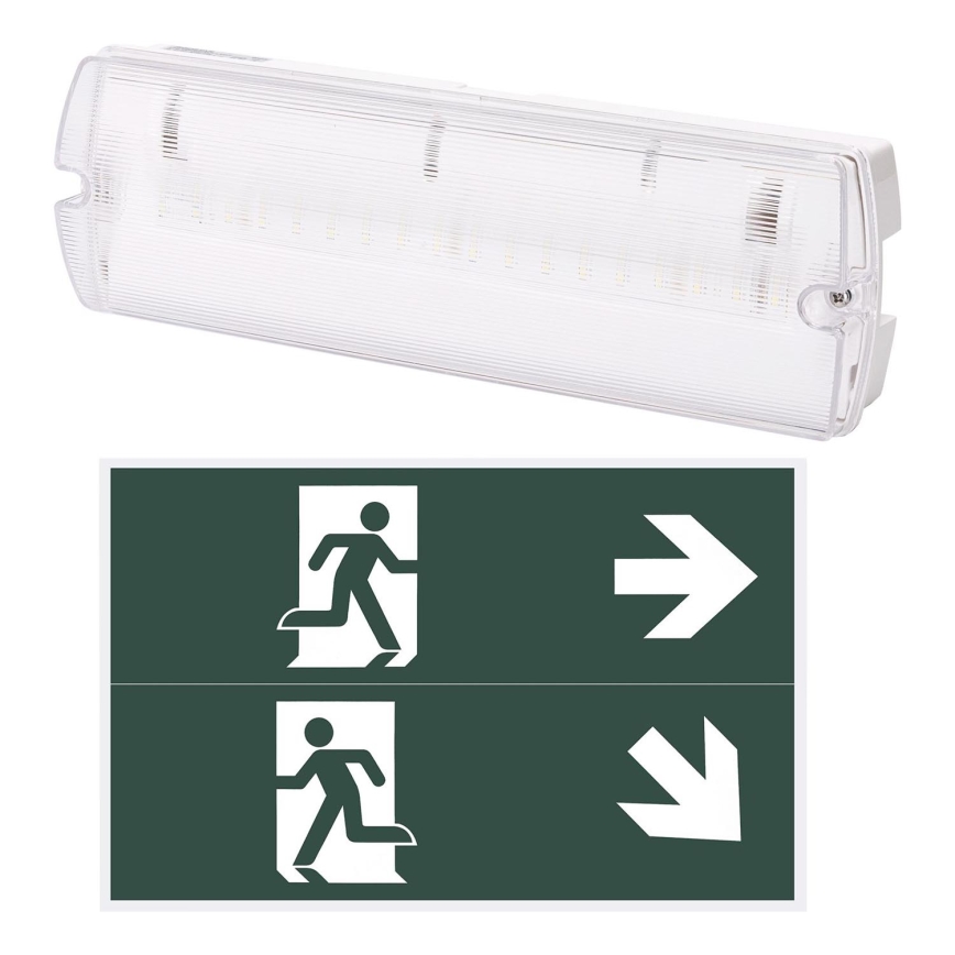 Aigostar - LED-hätävalo EMERGENCY EXIT LED/4W/230V IP65 6500K 600mAh