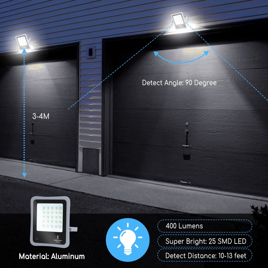 Aigostar - LED Himmennettävä aurinko valonheitin LED/30W/3,2V IP67 + kaukosäädin