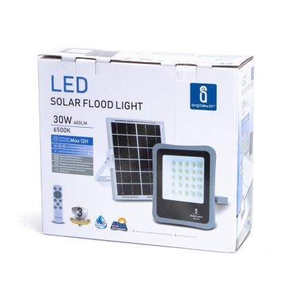 Aigostar - LED Himmennettävä aurinko valonheitin LED/30W/3,2V IP67 + kaukosäädin